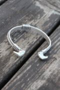Otantik Metal Boynuz Figürlü Erkek Bileklik resmi